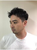 2ブロックパーマスタイル