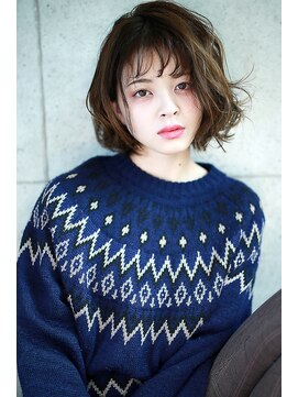 オーバーヘアー 高槻店(over hair) 【over hair】 ナチュラルミディアムボブスタイル