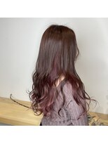 五角髪&nbsp;「ブラウン×レッド」暖色系でまとまるインナーカラー