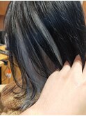 フェイクブラックインナーホワイトグレー