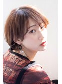 切りっぱなしボブ×エアリーロング×美髪×ピンクブラウン×所沢