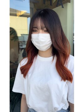 シェルハ(SHELHA) 韓国風レイヤーカット グラデーションカラー ダブルカラー