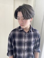 ヘアーデザイン シュシュ(hair design Chou Chou by Yone)&nbsp;センターパート&シルバーグレージュ♪韓国/ブリーチ/メンズ