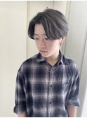 センターパート&シルバーグレージュ♪韓国/ブリーチ/メンズ