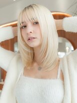 オースティン 門前仲町(AUSTIN)&nbsp;ミディアムレイヤー/大人可愛い/髪質改善/シースルーバング