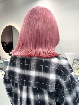 ソル ジングウマエ(SOL JINGUMAE) ダブルカラーピンクベージュピンクブラウンカラーレイヤーカット