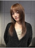 顔まわりウルフのジンジャーカラー