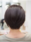 大人ショートボブ丸みショートカットマッシュショート30代40代