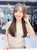 ☆顔周りサイドバング耳かけ艶髪ワンカール