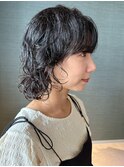 くせ毛/くせ毛カット/くせ毛風パーマ/ミディアムウルフ/ウルフ
