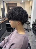 メンズ縦落ちツイスパ