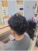 20代30代40代メンズビジネスツーブロックアッシュブラック