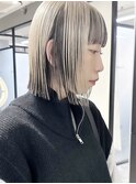 アンブレラカラーフェイスフレーミングホワイトブロンド