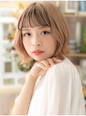 ハイトーンカラーフレンチカジュアル小顔ボブh3川口10代20代30代