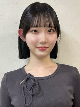 ロンド 表参道店(Lond) ∞切りっぱなしボブ　タッセルボブ　美髪縮毛矯正ヘア