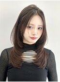 マロンベージュ×レイヤーカット◎