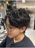 MEN’S HAIR/サーフカール/刈り上げセンターパートT