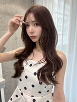 リリー(Lilley)&nbsp;【稲永麻衣】レイヤーカット+顔周りカット+ブラウン+韓国ヘア