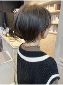 福山人気くびれショートデザインカラー骨格補正カット小顔見え