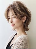 ミセスショート×白髪ぼかしカラー30代40代50代60代