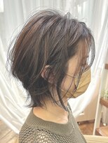 ヘアー カフェ コトノハ(hair cafe kotonoha) 【コトノハ】オシャレクールシルエットポイントアッシュオリーブ