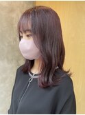出海/ブリーチなしピンクブラウン