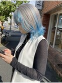 ホワイトグレージュミニウルフデジタルパーマ SH7