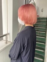 ソーコ 渋谷(SOCO)&nbsp;ダブルカラーピンクベージュケアブリーチミニボブナチュラルボブ