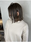 【鉄板スタイル】切りっぱなしボブ×白髪ぼかしハイライト