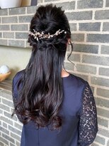 トップヘアーラウンジ 知立(TOP HAIR Lounge)&nbsp;ハーフアップお呼ばれヘアセット/アッシュブラック