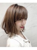ワンサイドショート/ボブ/ブランジュ/ダブルバンク 表参道/青山