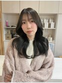 「NIKO」韓国レイヤー 前髪カット オリーブグレージュ下関唐戸