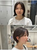 tas似合わせカット before&after 【大人くびれショートボブ】