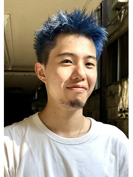 ナループロアオハナ(Nalu pu loa ohana) スパイキーショート/ブリーチカラー/ブルーカラー/ライトブルー