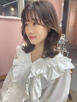 フィガロ デュデュ 新石切店(Figaro DOU DOU) ナチュラルベージュ×韓国風顔周りレイヤーカット