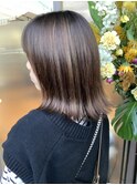ママに人気!!色が抜けても可愛いハイライトモカブラウン