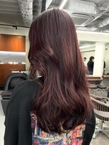 ニコ トウキョウ 渋谷(nico TOKYO)&nbsp;ワインレッド/チェリーレッド/レイヤーカット/ケアブリーチ/赤髪