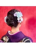 成人式ヘアセット（シニヨン）