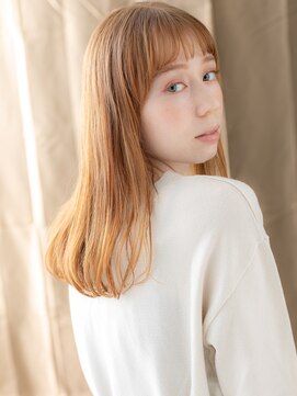 カバーヘア ブリス 北浦和(COVER HAIR bliss) 前髪パーマハイトーンカラーコーラルオレンジY北浦和20代30代