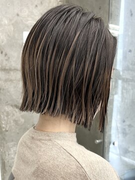 ノード(NODE) 栄黒髪垢抜け外ハネシルエットボブヘア