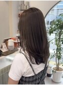 ◯ オリーブグレー/韓国/レイヤーカット/髪質改善/縮毛矯正/札幌