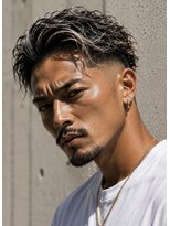 エスフォーメン(es for men)&nbsp;極道パーマ＋シルバーメッシュ