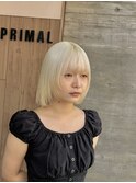 ワンホンレイヤー/ミルクティーブロンド/ダークブルー/千葉