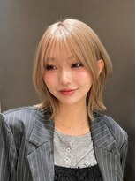 サンドナル 鹿児島天文館(sand NALU)&nbsp;ハッシュカット/グレージュ/デザインカラー[鹿児島天文館]