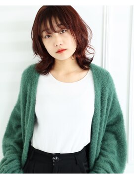 アールイーノウン 阿倍野区昭和町店(re; nown) 大人可愛い20代30代40代小顔ウルフレイヤーボブ丸みショートボブ