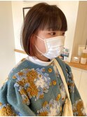 ボブ×ワイドバング×インナーカラー