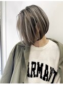 髪質改善トリートメント ボブ ハイライト 外国人風ボブ t53
