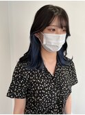 インナーカラーイヤリングカラーブリーチ髪質改善トリートメント