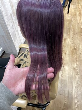 スカイ(SKY) 髪質改善 ダブルカラー パープル