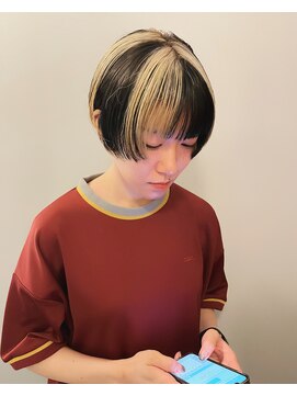 サンプラス(san+) 【柏原良亮】マッシュショート×コントラストハイライト